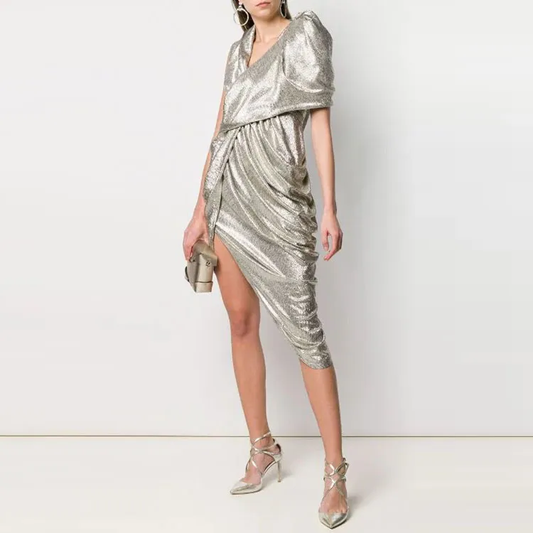 BALMAIN FW21 Sleeveless Dress Women's Gray-1