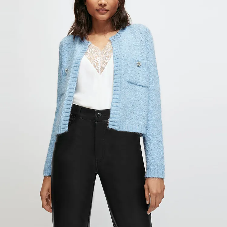 Maje Crop Tops Women's Blue-1