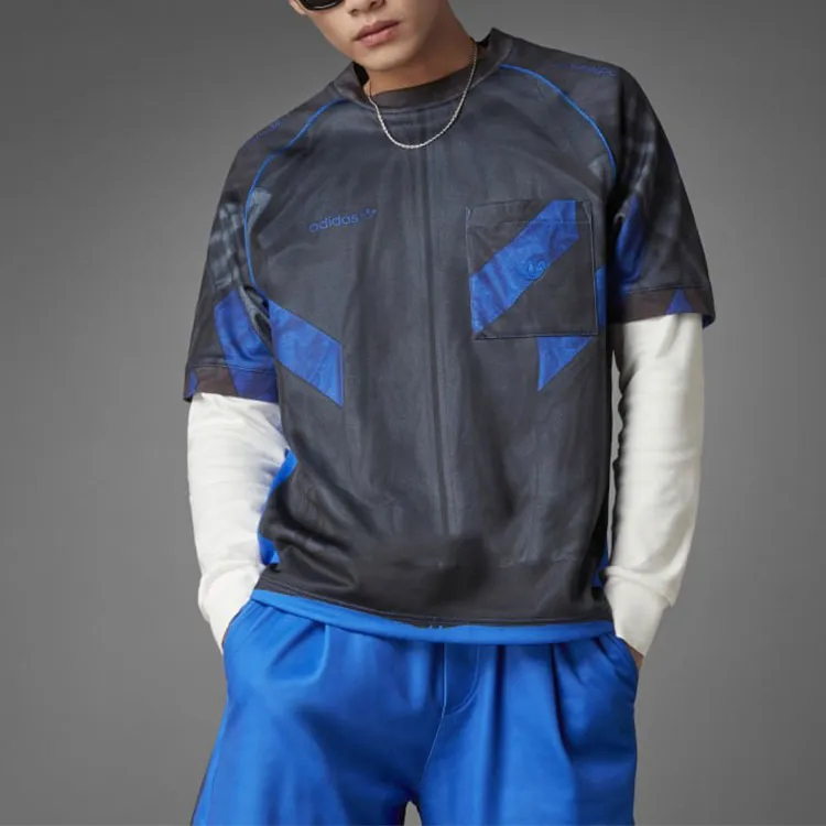 Adidas Originals T Shirts Men Blue Black-1