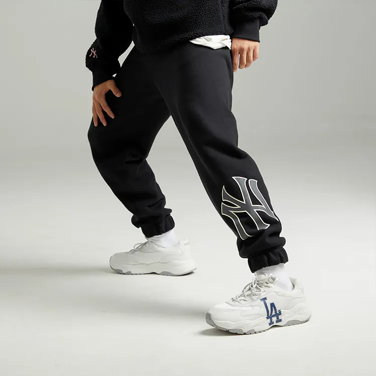 MLB New York Yankees Knitted Sweatpants Unisex Black-4