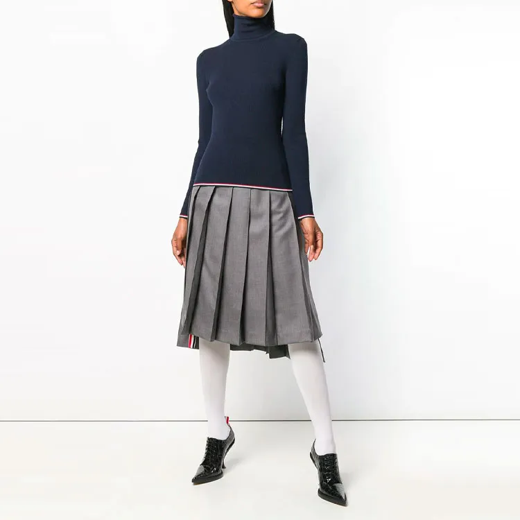 THOM BROWNE RWB trim Roll neck Jumper-1