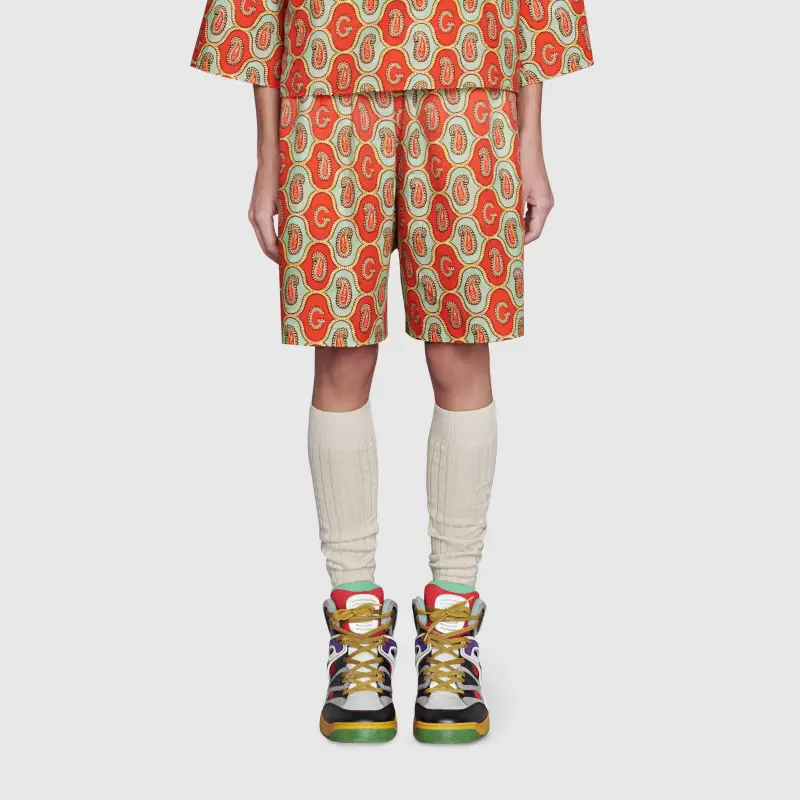 GUCCI Casual Shorts Men Bright Orange-3