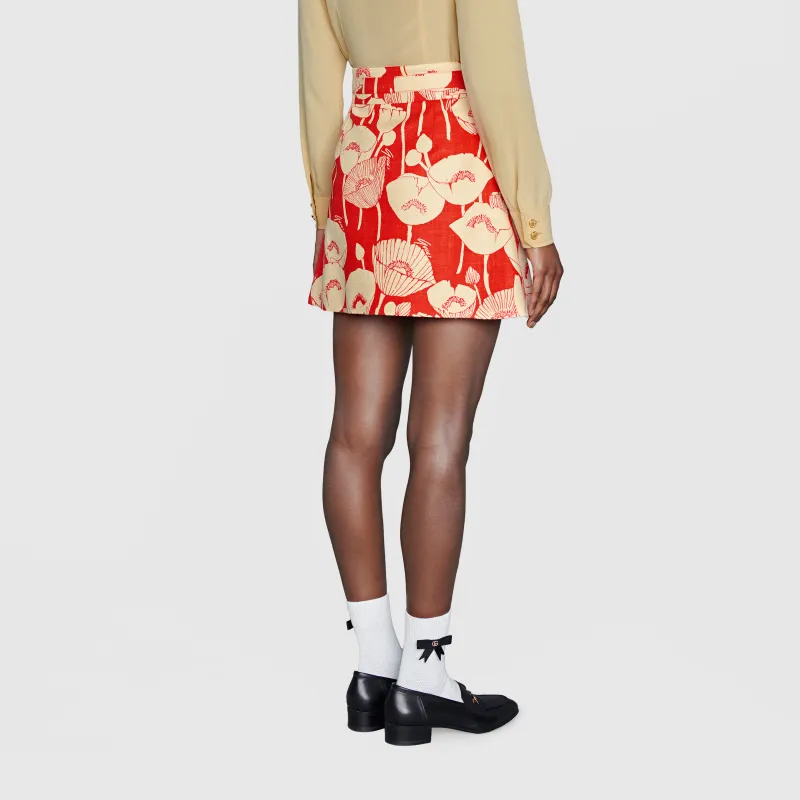 GUCCI Casual Long Skirts Women's Red-4