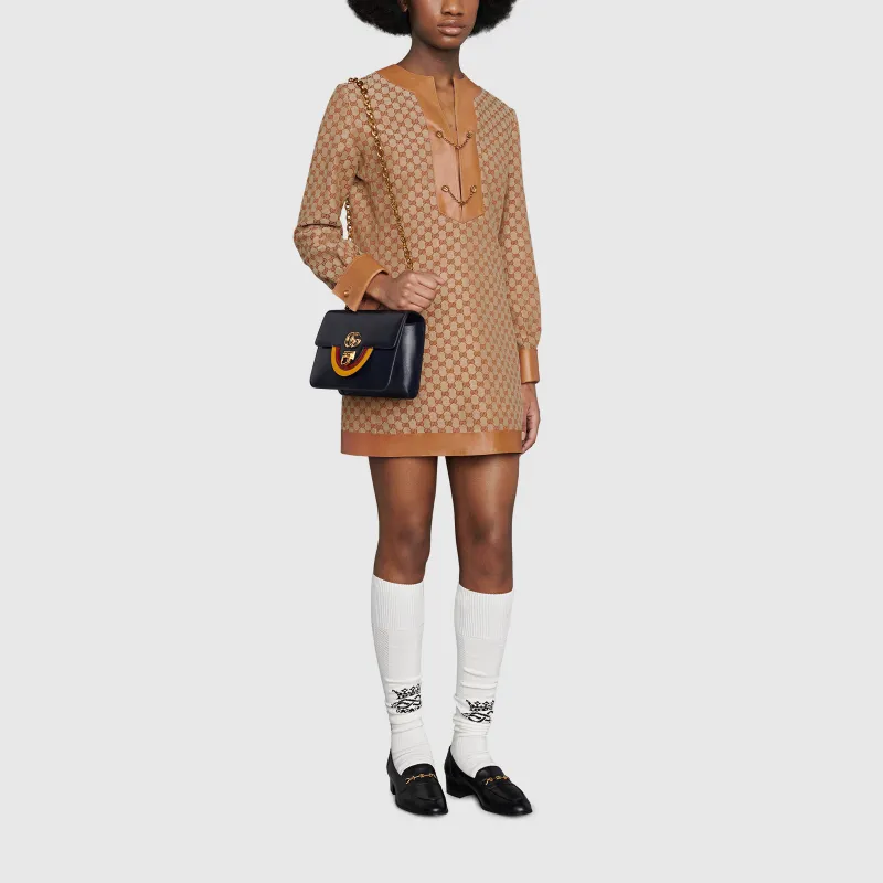 GUCCI SS21 Long Sleeved Dress Women's Beige-3