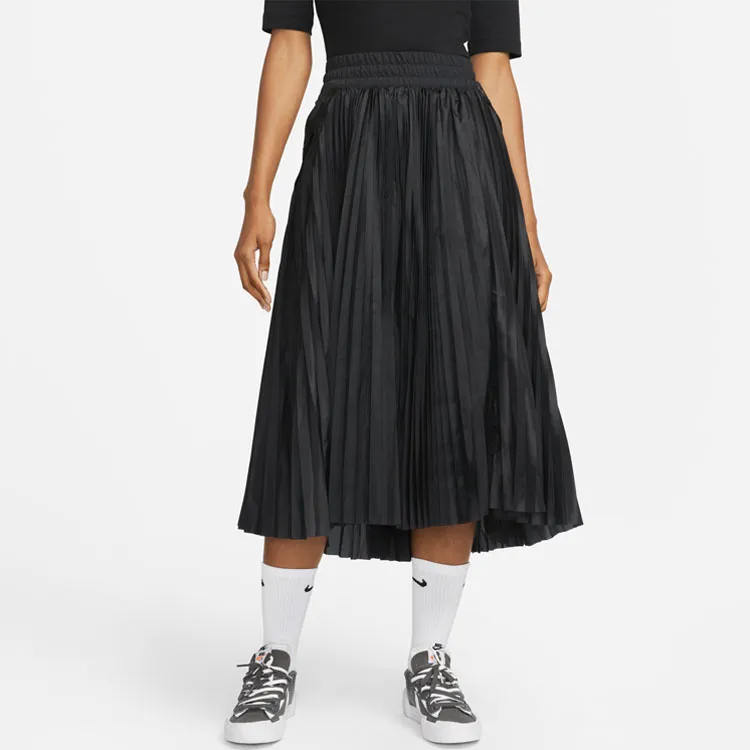 Sacai X Nike Casual Long Skirts Women's Black-2