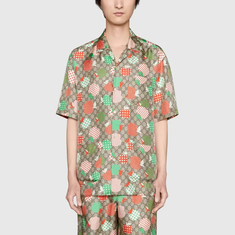 GUCCI Shirts Men Brown-2