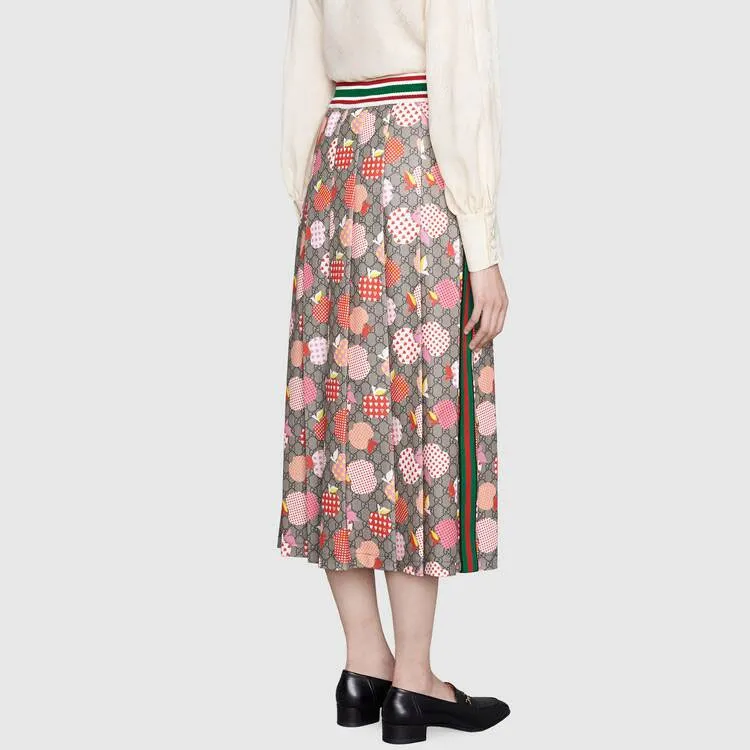 GUCCI Casual Long Skirts Women's Brown-2