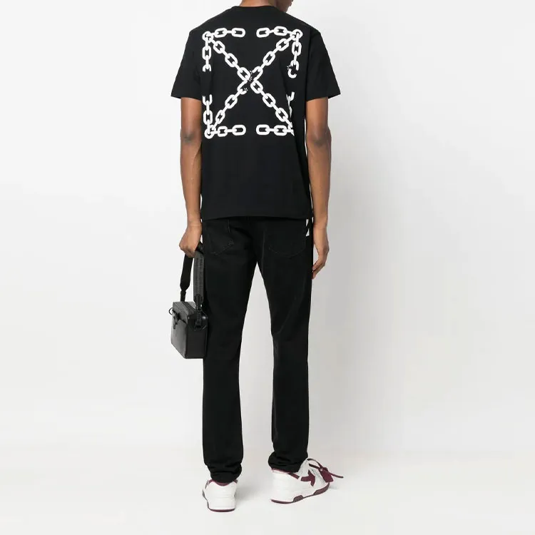 OFF WHITE Men Chain Arr Slim S/S Tee-1