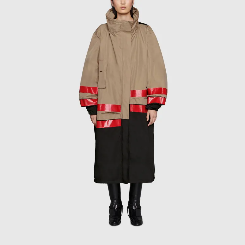 GUCCI X Balenciaga The Hacker Project Technical Cotton Coat Beige/Black-3
