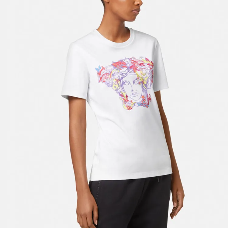 FANSIZHE VERSACE SS22 Regular T Shirt Women's White-2