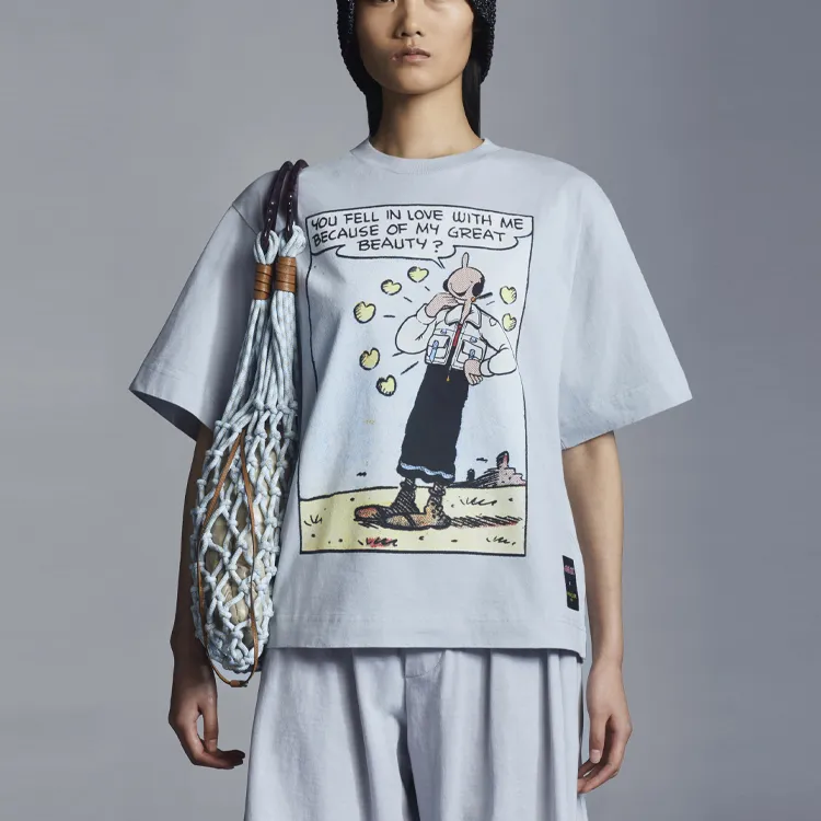 MONCLER GENIUS SS22 Drop Shoulder Sleeve T Shirt Women's Blue-1