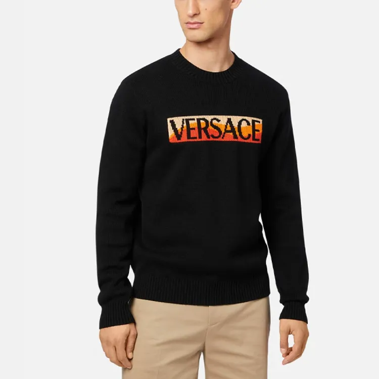 VERSACE Sweatshirts Men Black-3
