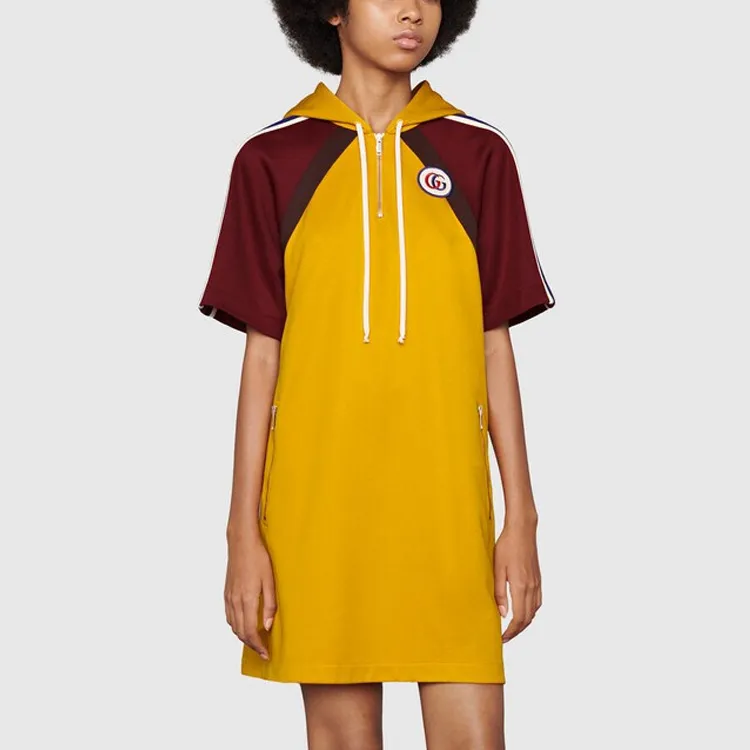GUCCI SS22 Short Sleeved Dresses Women's Yellow-3