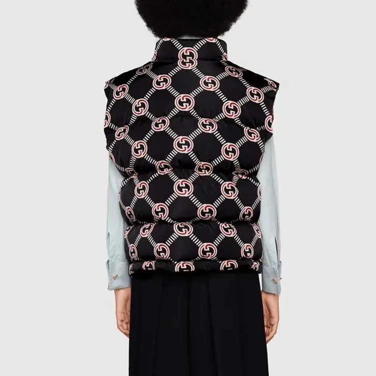 GUCCI Interlocking G Down Vest Black-1