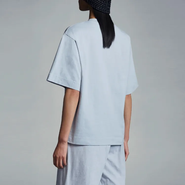 MONCLER GENIUS SS22 Drop Shoulder Sleeve T Shirt Women's Blue-3