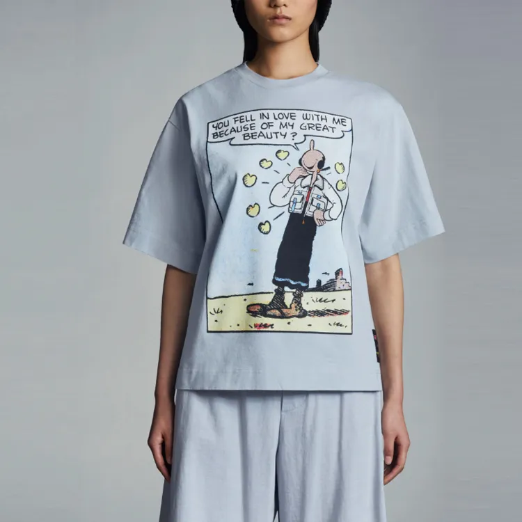 MONCLER GENIUS SS22 Drop Shoulder Sleeve T Shirt Women's Blue-2