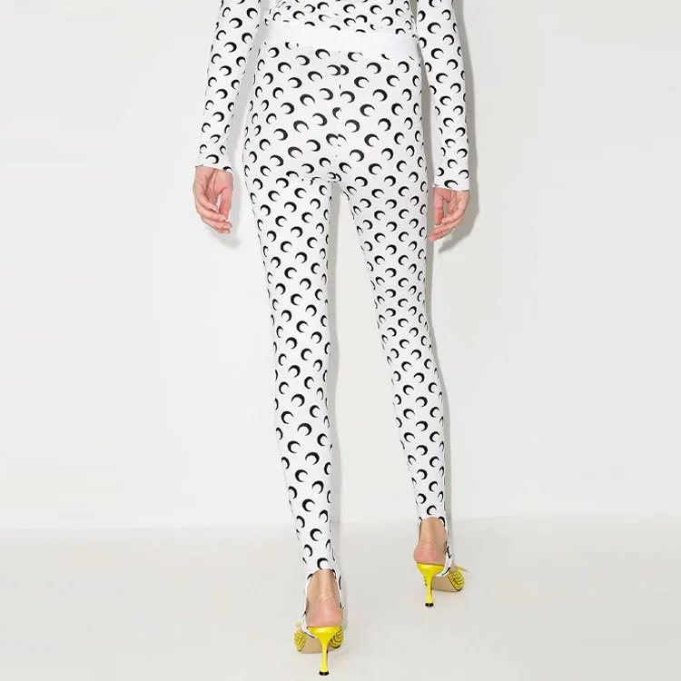 Marine Serre Crescent Moon print Leggings-3