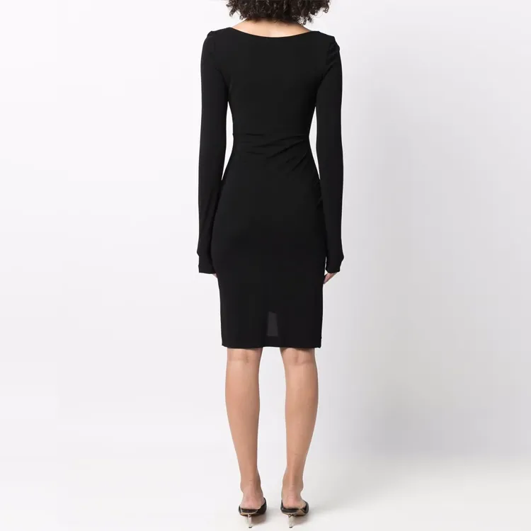 OFF WHITE Halterneck strap Asymmetric Dress-2