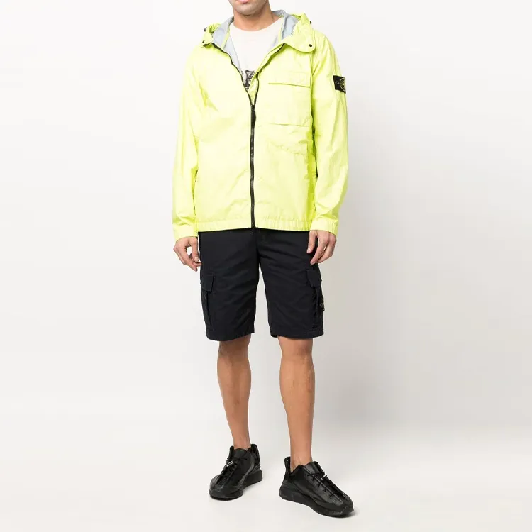 STONE ISLAND Compass badge Hooded Windbreaker-3
