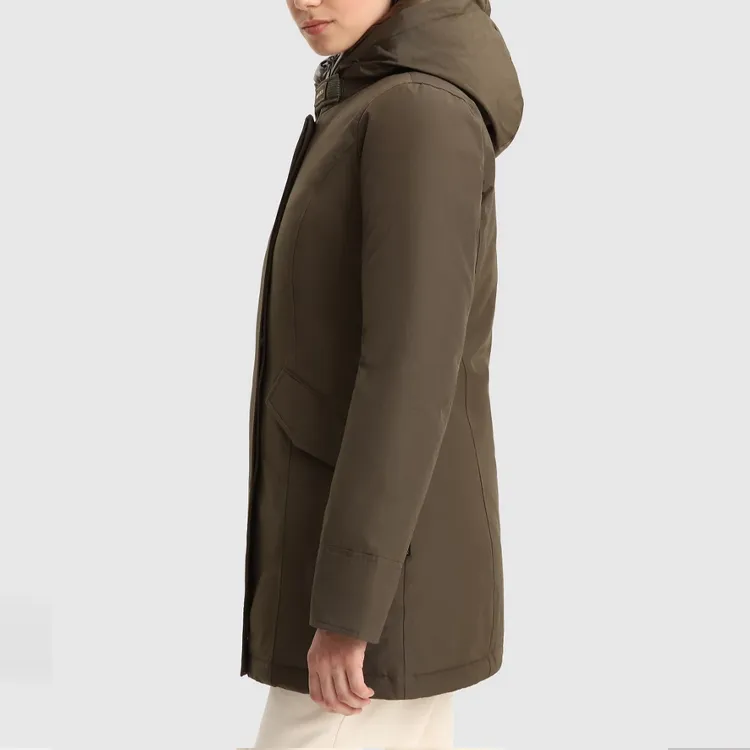 WOOLRICH Button Up Hooded Long Coat-2