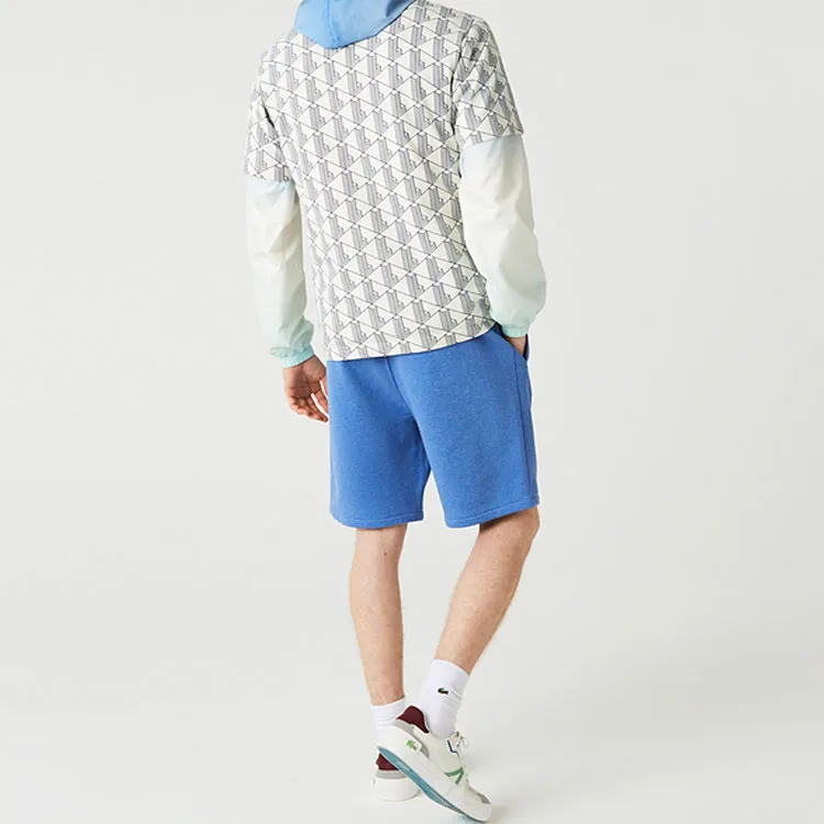 LACOSTE Printed Cotton '' Track Shorts-3