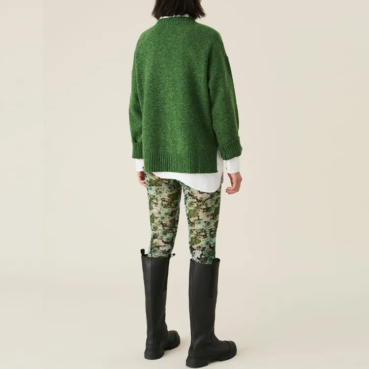 GANNI Printed Mesh Tights 'Kelly Green'-2