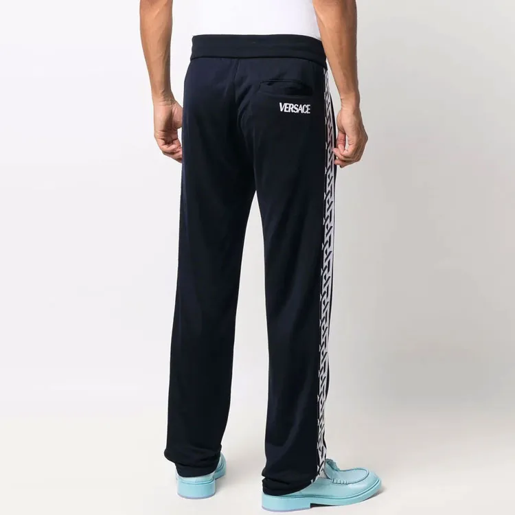 VERSACE Knitted Sweatpants Men Blue-3