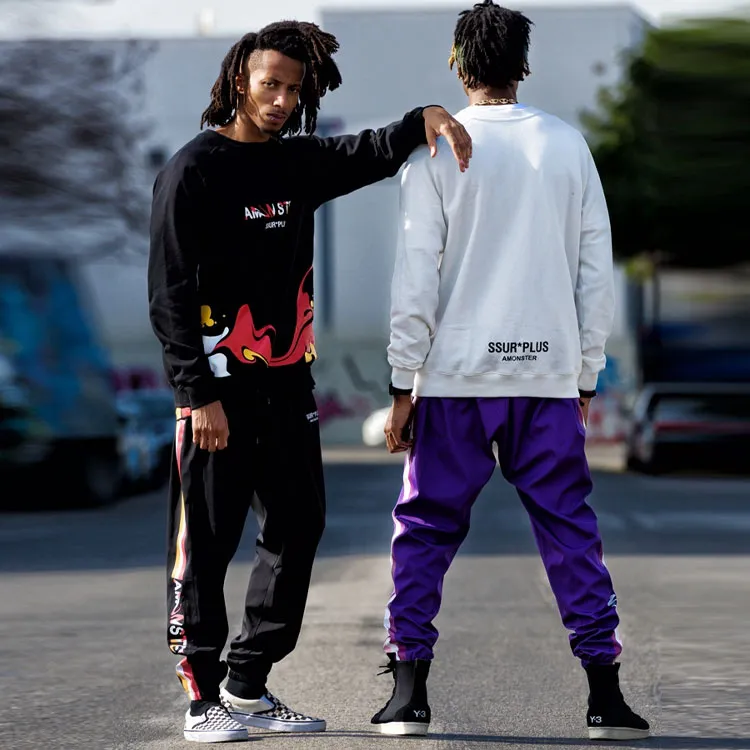 AMONSTER Straight Casual Pants Unisex Purple-2