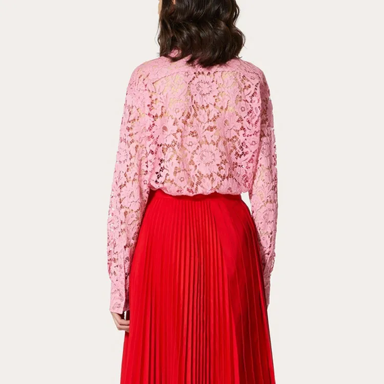 Valentino Lace Buttoned Shirt-3