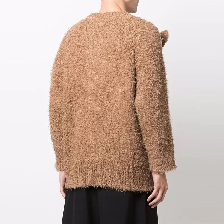 doublet Camel pattern Rib trimmed Jumper-1