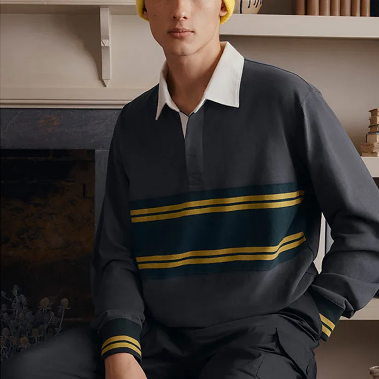 Jw Anderson X UNIQLO Jw Anderson Co Branded Series Polo Shirts Men Asphalt Gray-1
