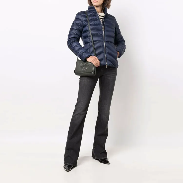 EMPORIO ARMANI EA7 FW21 Puffer Jacket Women's Blue-1