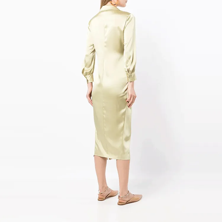 THEORY Long-Sleeved Dresses Women's Yellow-2