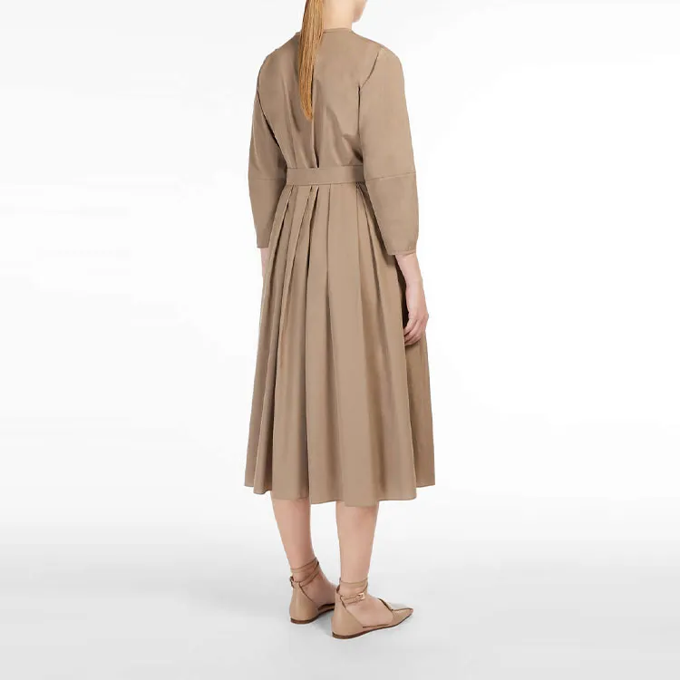 'S MAX MARA Long Sleeved Dresses Women's Brown-2