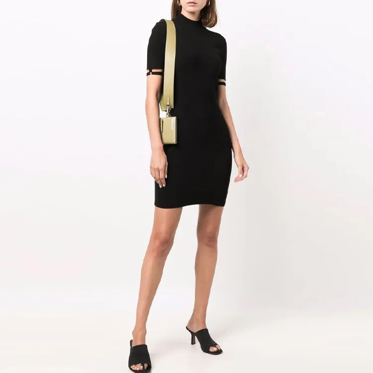 Jacquemus Short Sleeved Dresses Women's Black-1