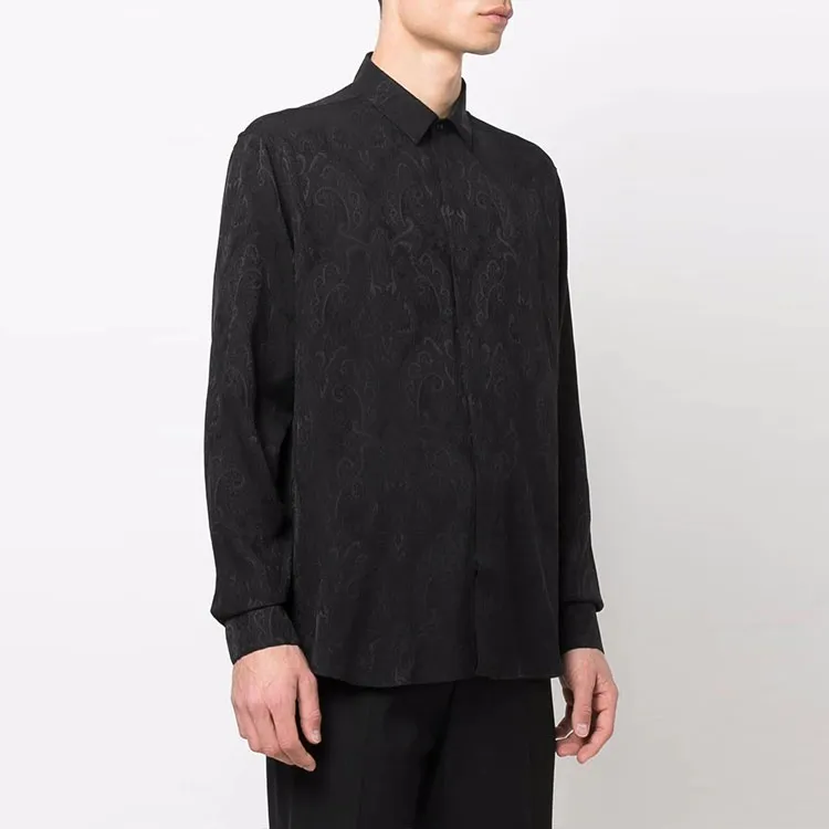 SAINT LAURENT Shirts Men Black-2