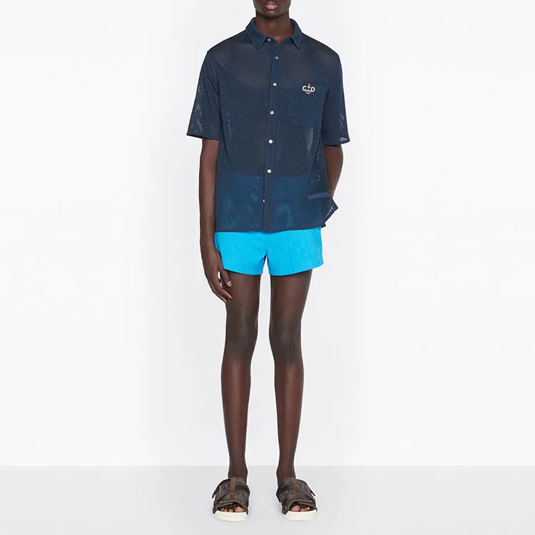DIOR Quarterly New Products Shirts Men Blue-2