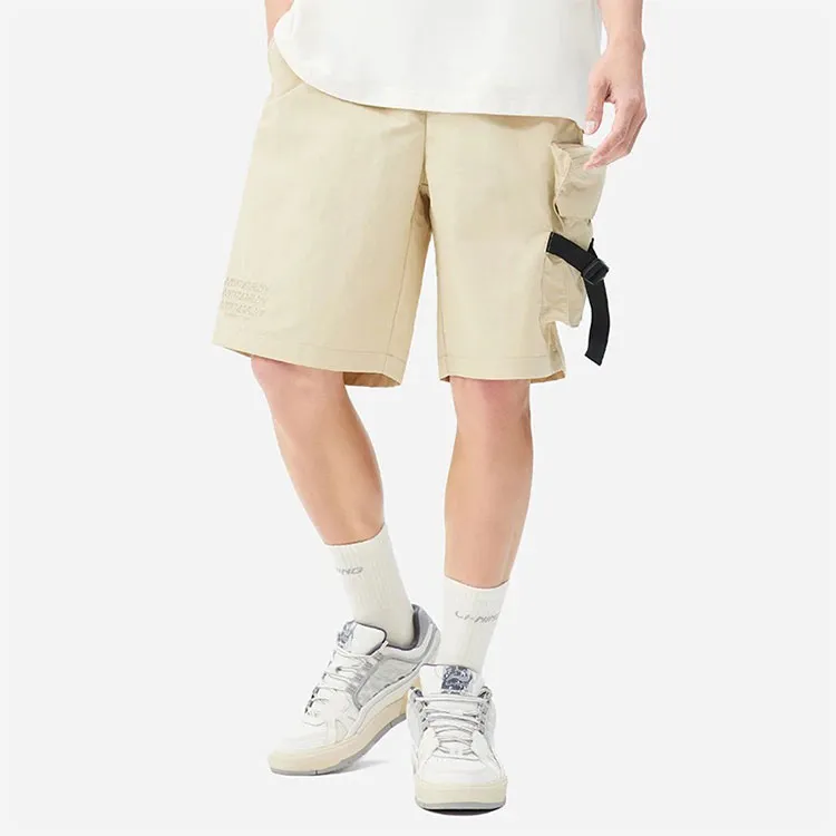 LiNing CF Cargo Shorts Men's Plain Khaki-4