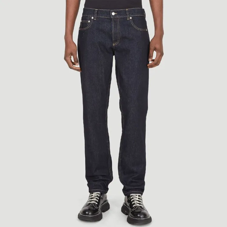 Alexander McQueen Jeans Men Blue-3