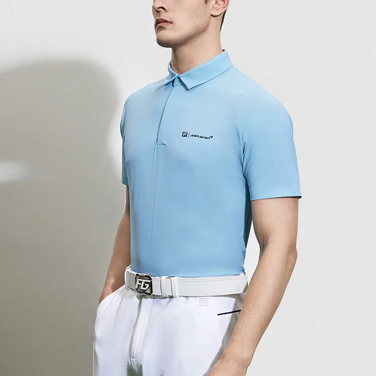 Mclaren X FILA X McLaren Collaboration Polo Shirts Men Stone Teal-2