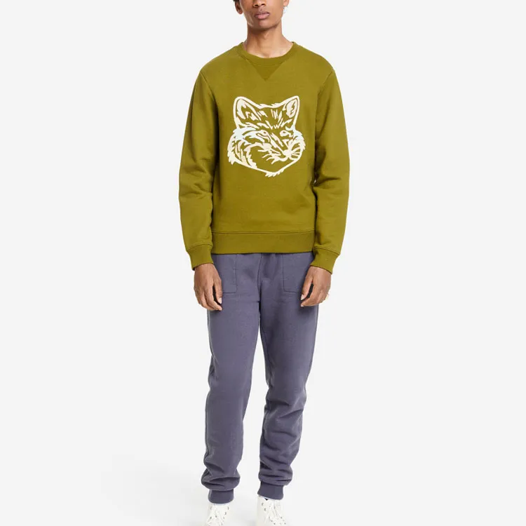 Maison Kitsune Sweatshirts Men Brown Yellow-2