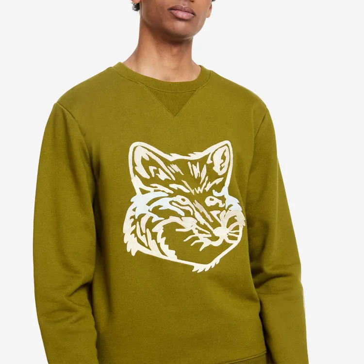 Maison Kitsune Sweatshirts Men Brown Yellow-3