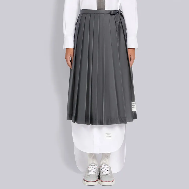 THOM BROWNE Casual Long Skirts Women's Gray-2