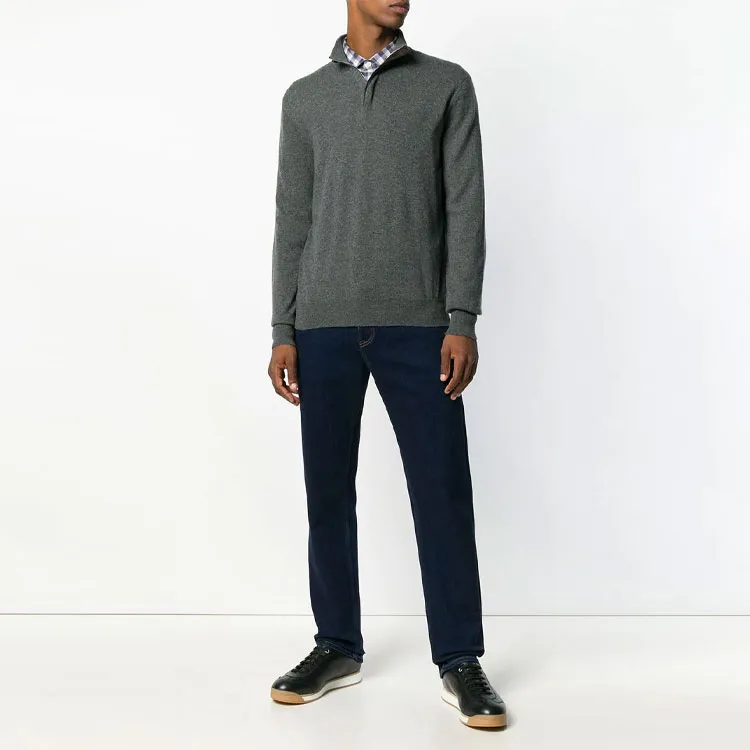 Zegna FW21 Cashmere Sweater Men's Gray-1