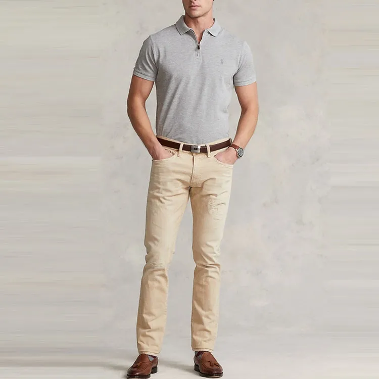 Polo Ralph Lauren SS22 Polo Shirt Men's Gray-1