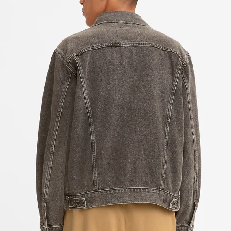 Levis Denim Jackets Men Gray-3