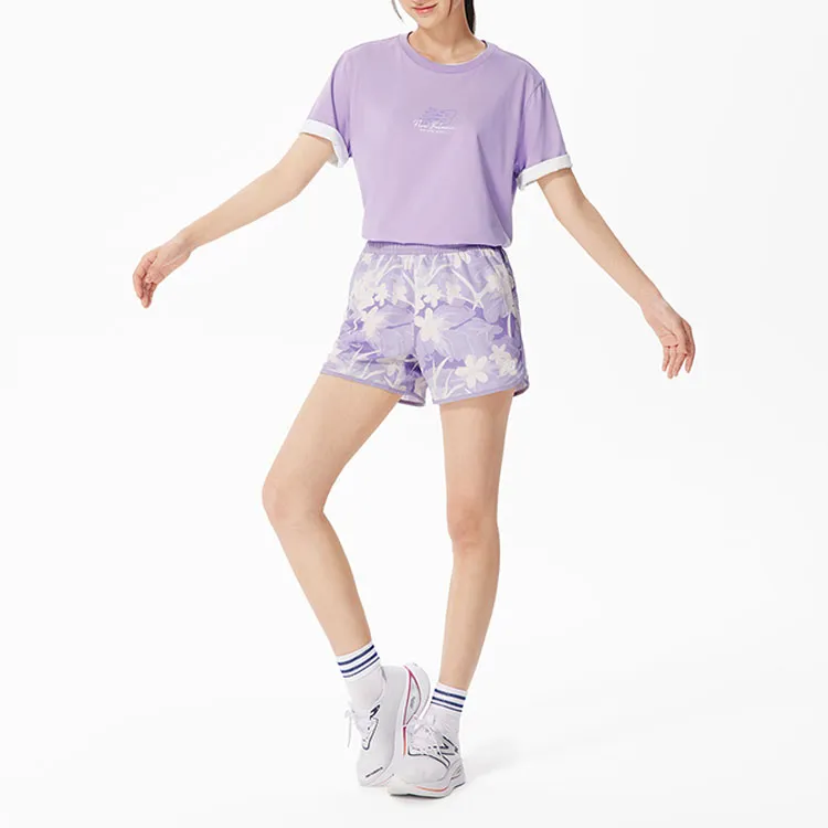 New Balance Casual Shorts Women's Purple-2