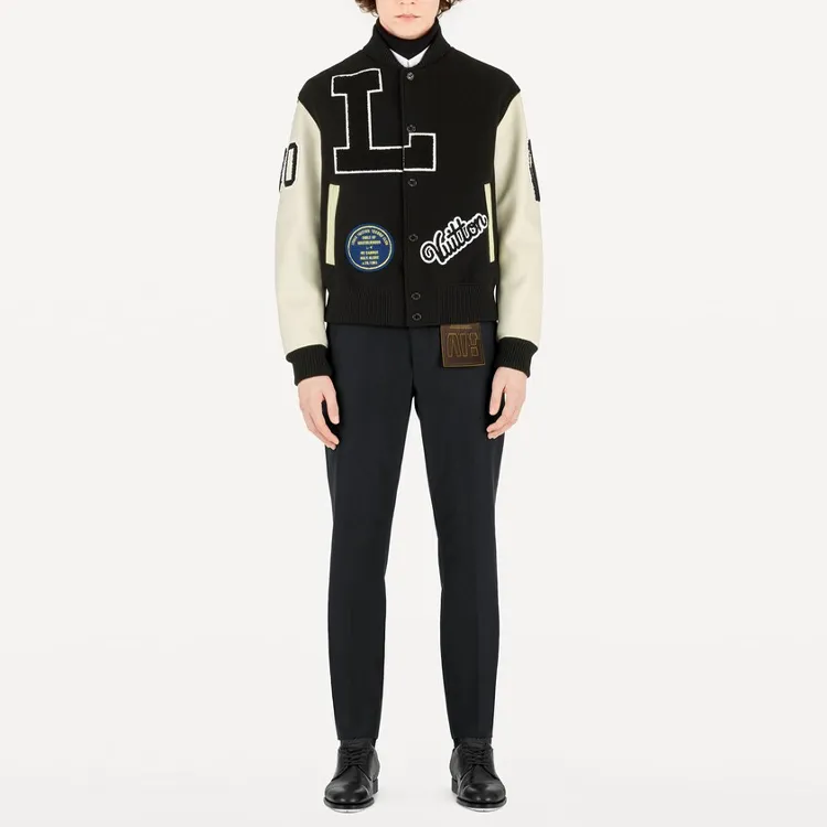 LOUIS VUITTON New Quarterly Products Of LV SS22 Baseball Jacket Men's Black-1