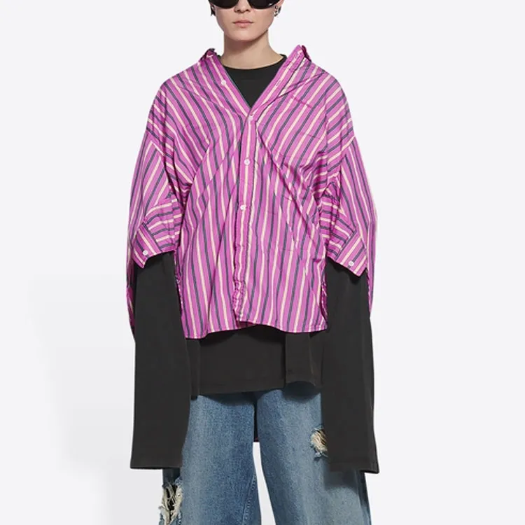 Balenciaga BB CORP FW21 Shirt Women's Pink-2