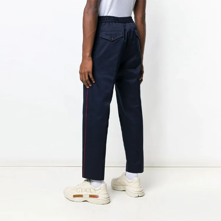 GUCCI FW21 Casual Pants Men's Blue-2
